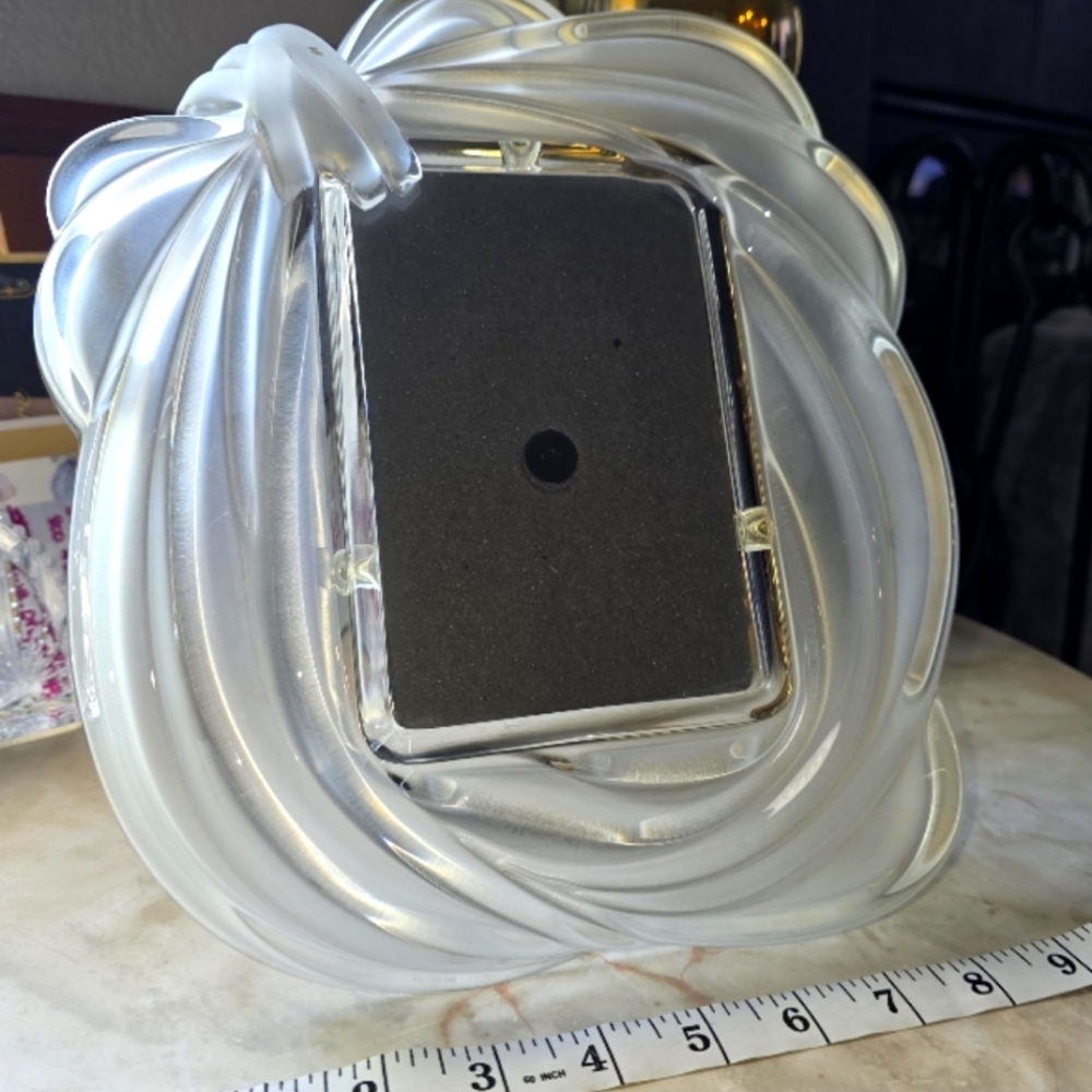 Mikasa Frosted Glass Picture Frame Holds 4x6